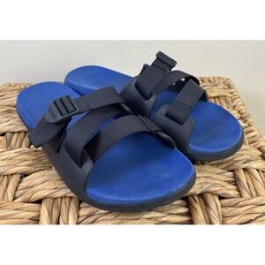 Chaco Chillos Mens Sz 12 shoes‎ Blue Slip On Comfort Slide Sandals Strap Outdoor